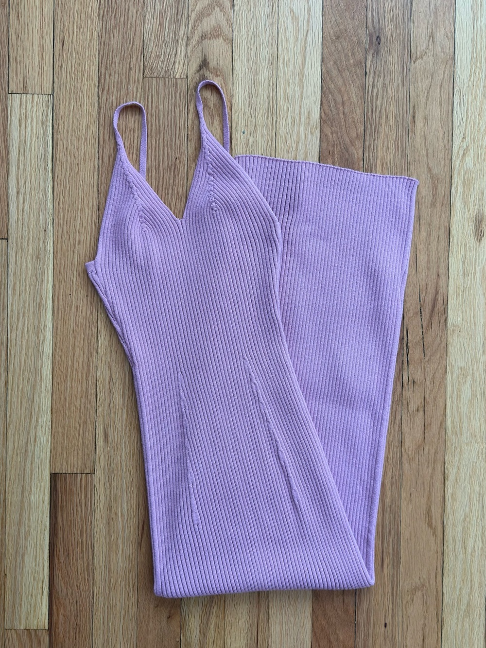 SHEIN Ribbed Slip Maxi Dress in Pink - Picture 3 of 5